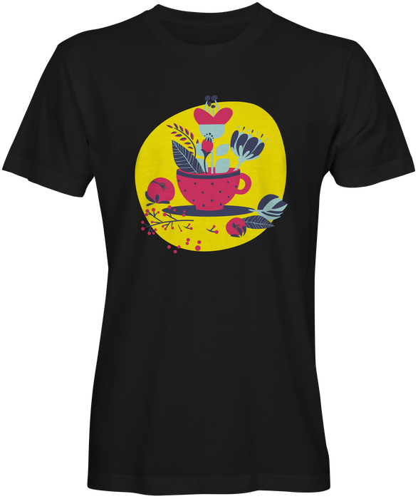 Cup With Flowers Graphic Tee