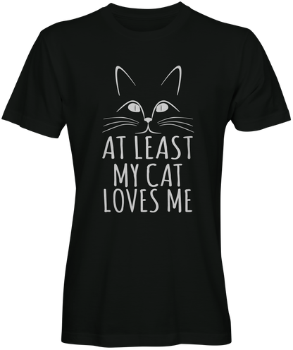 my cat loves me Black T-shirt
