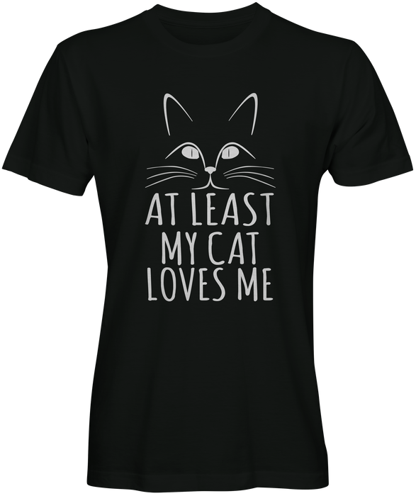 my cat loves me Black T-shirt
