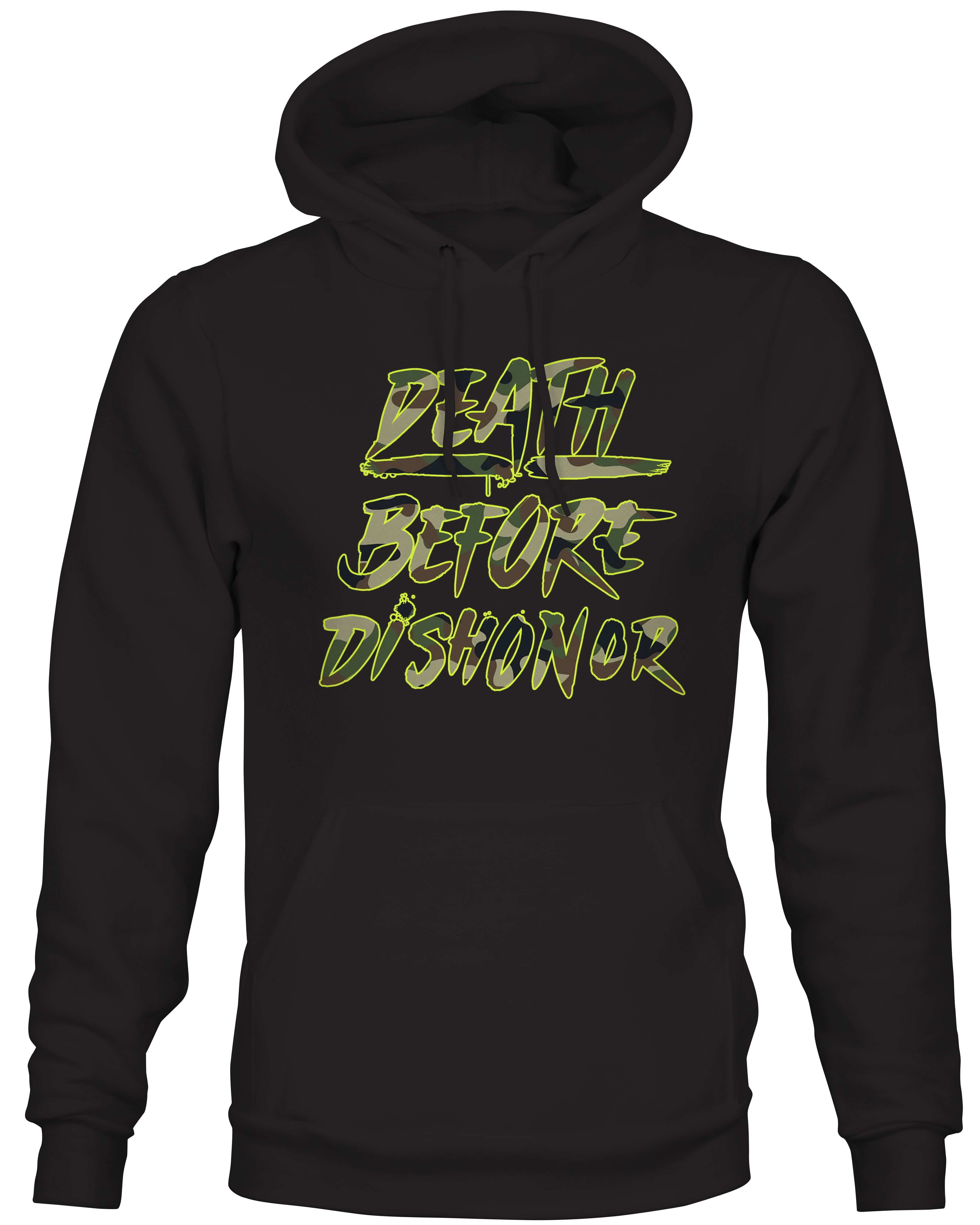 Camouflage Death Before Dishonor Hoodie 
