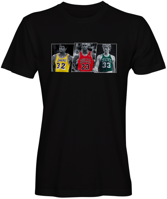 Basketball Legends Magic Jordan Bird T-shirts 