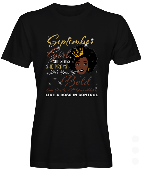 September Girl Birthday T-shirt