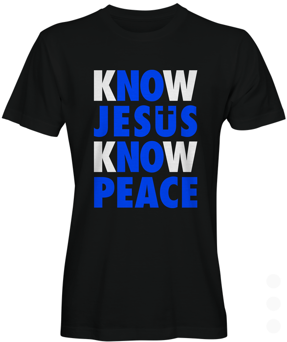  No Jesus No Peace Blue and White
