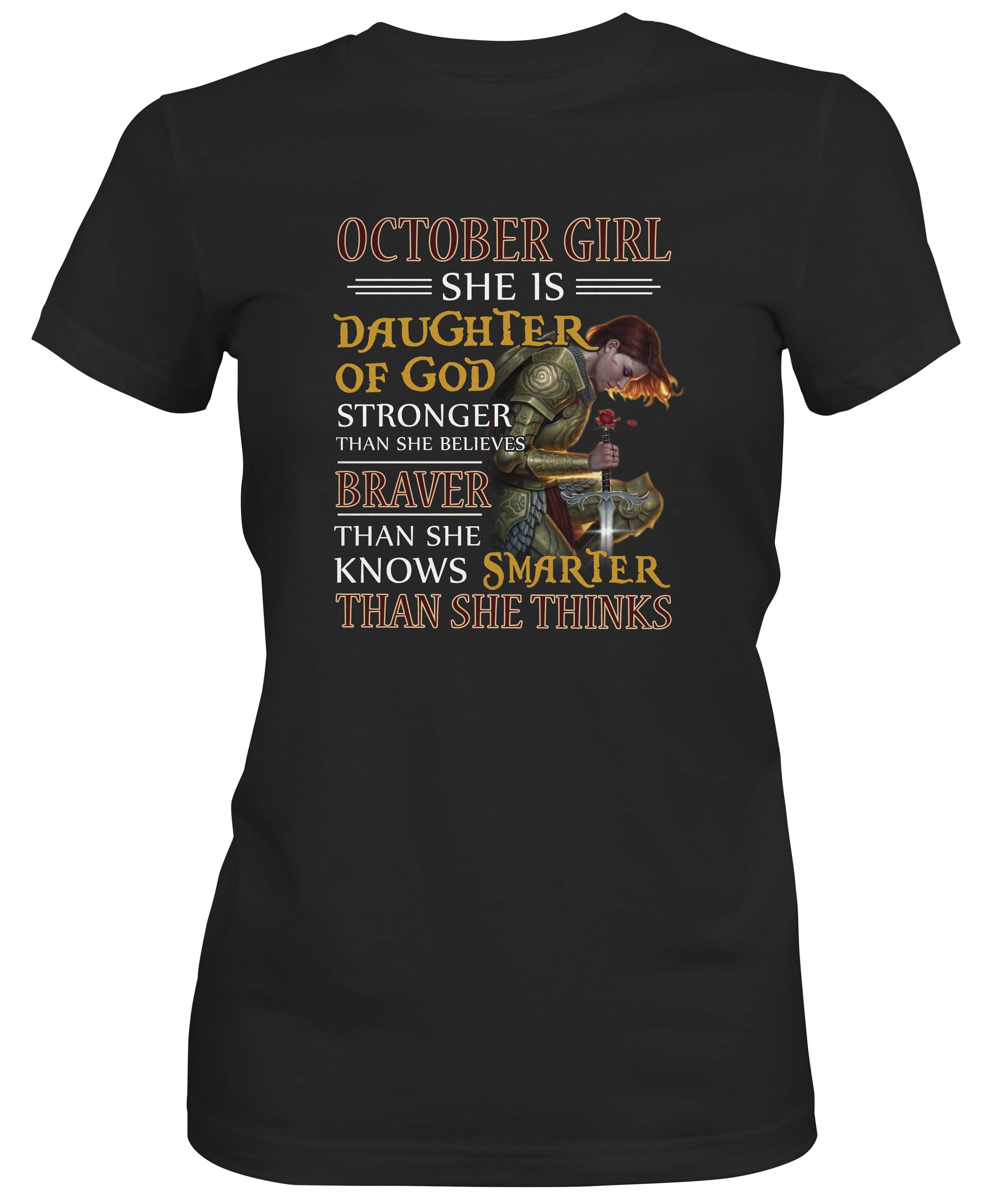Black October Girl Ladies T-shirt