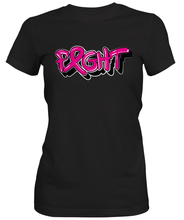 Breast Cancer Awareness Fight Ladies T-shirt