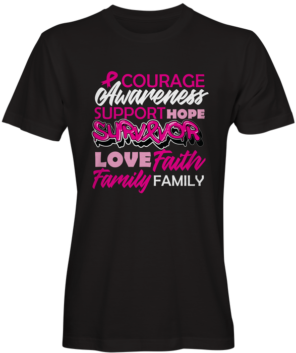 Courage  Cancer Awareness Support T-shirt