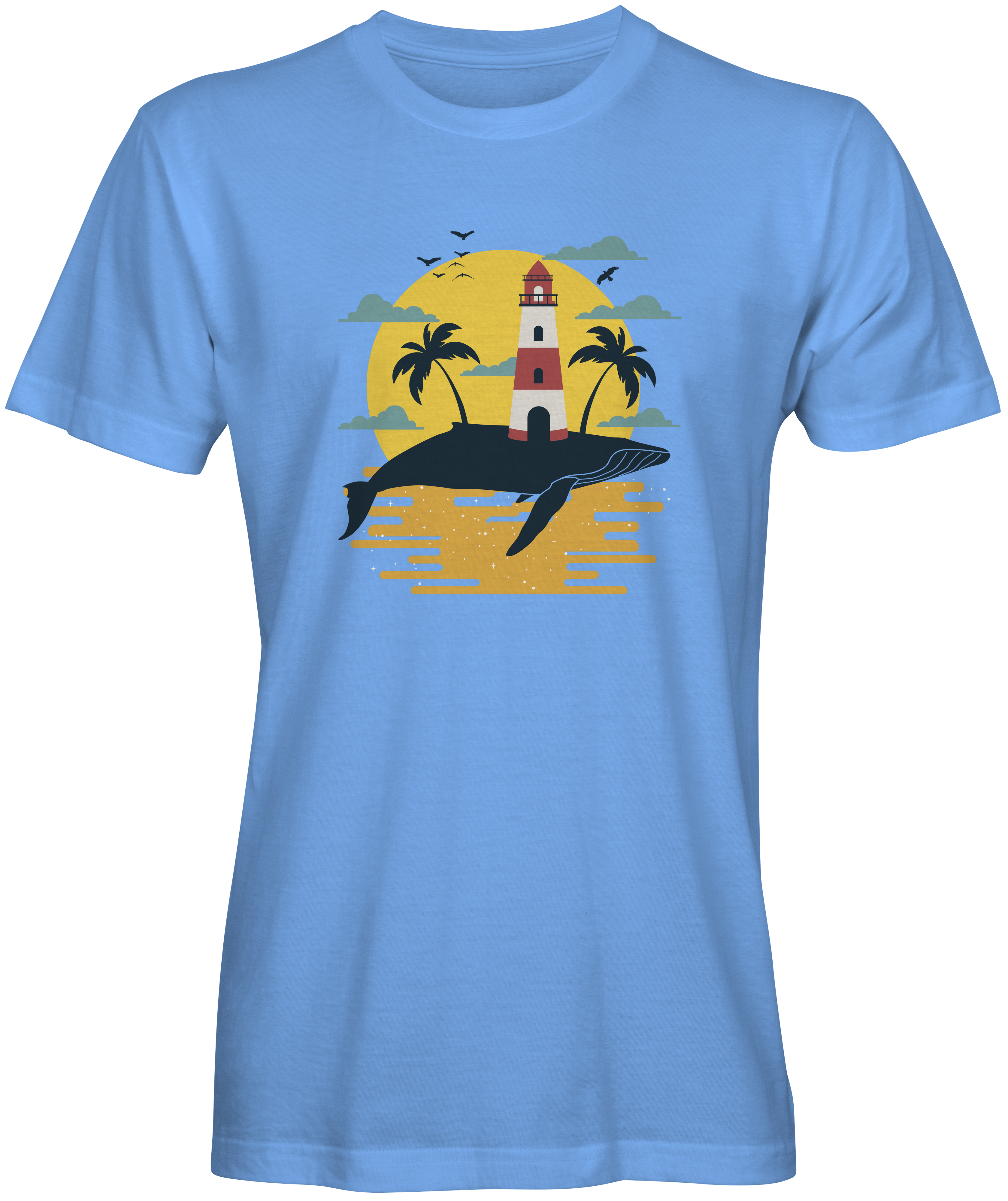 Whale Lighthouse Beach T-shirts