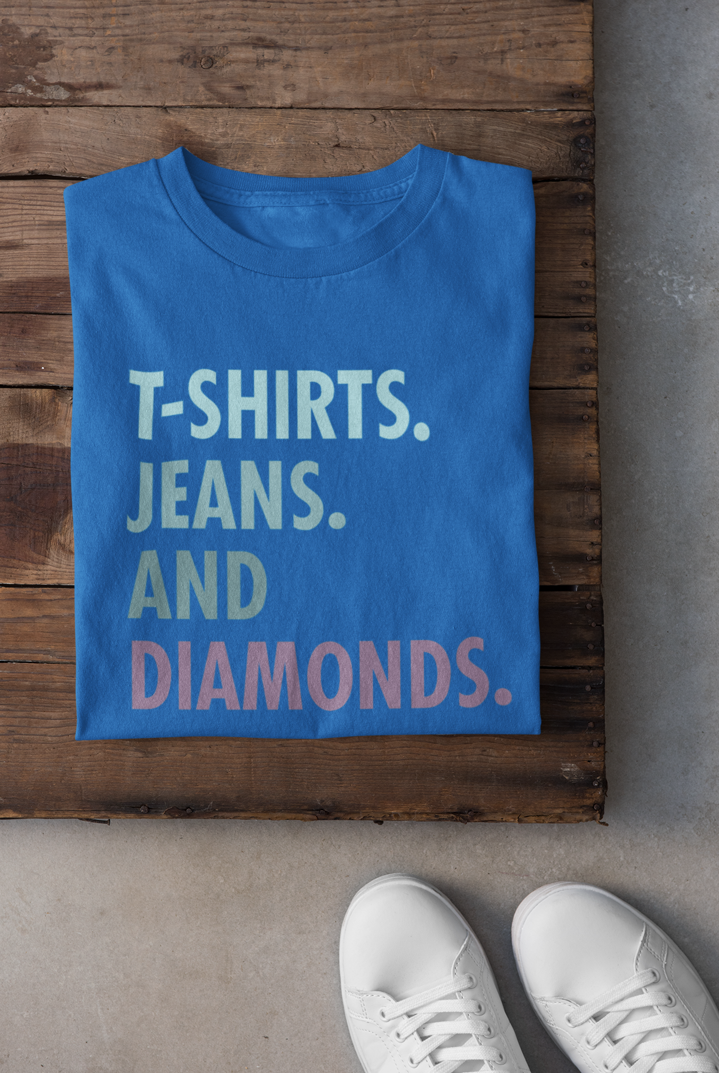 Jeans and Diamonds Ladies Fitted T-shirt