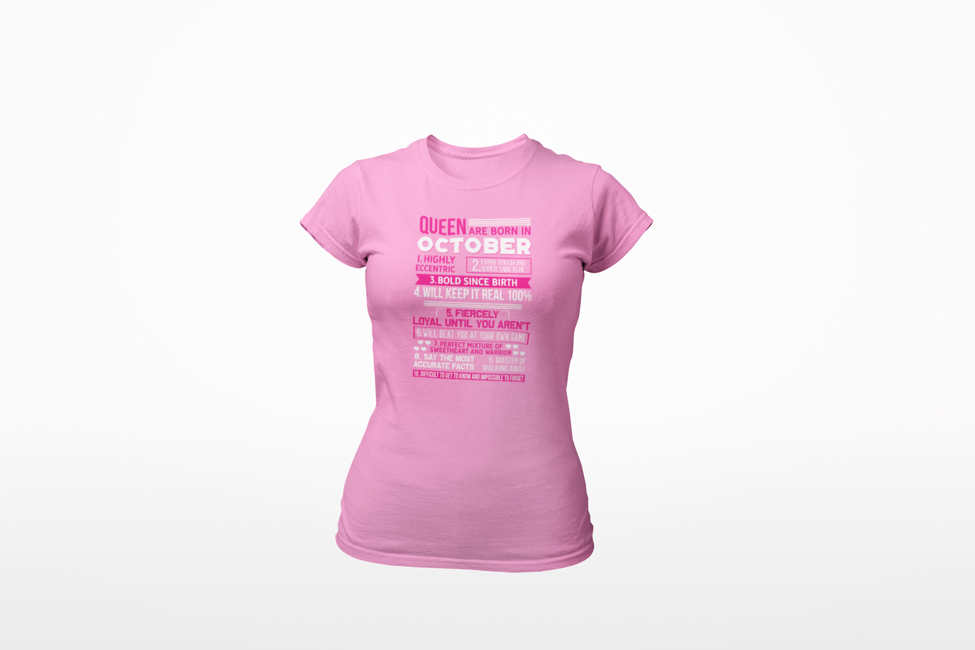 Pink October Birthday T-shirt