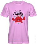 Pink crew neck unisex t-shirt with crab