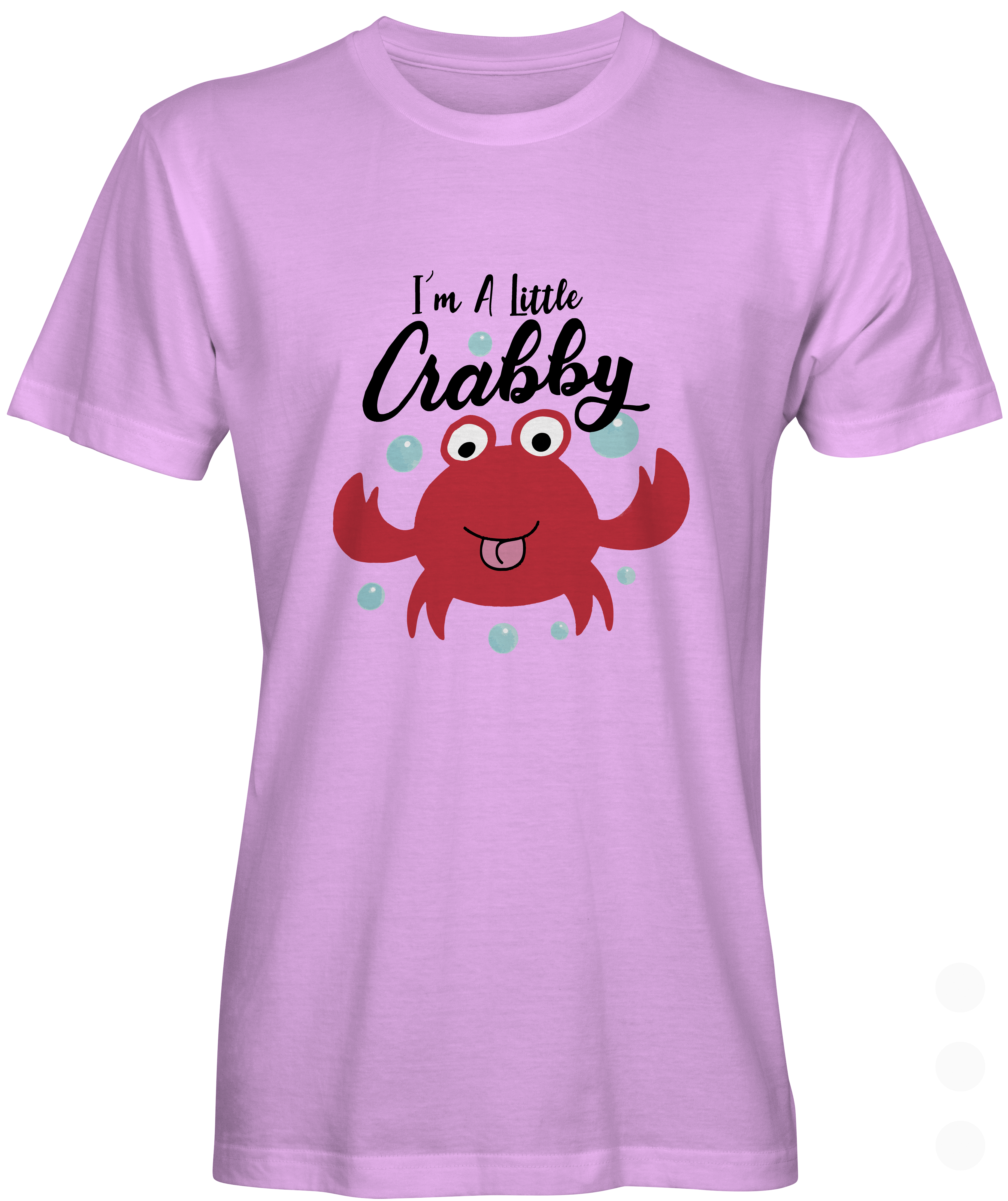 Pink crew neck unisex t-shirt with crab