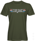 Military Green Top Dad Graphic Tee