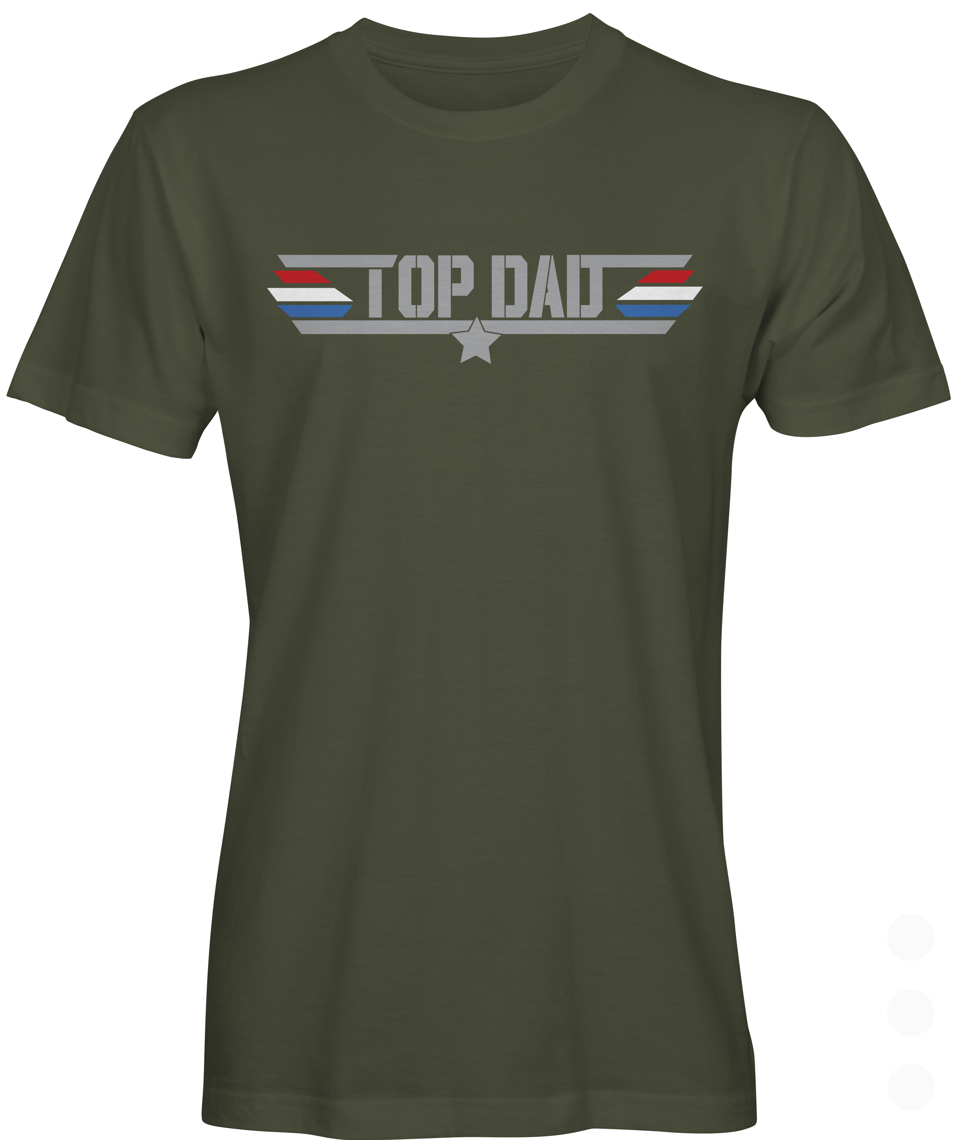 Military Green Top Dad Graphic Tee