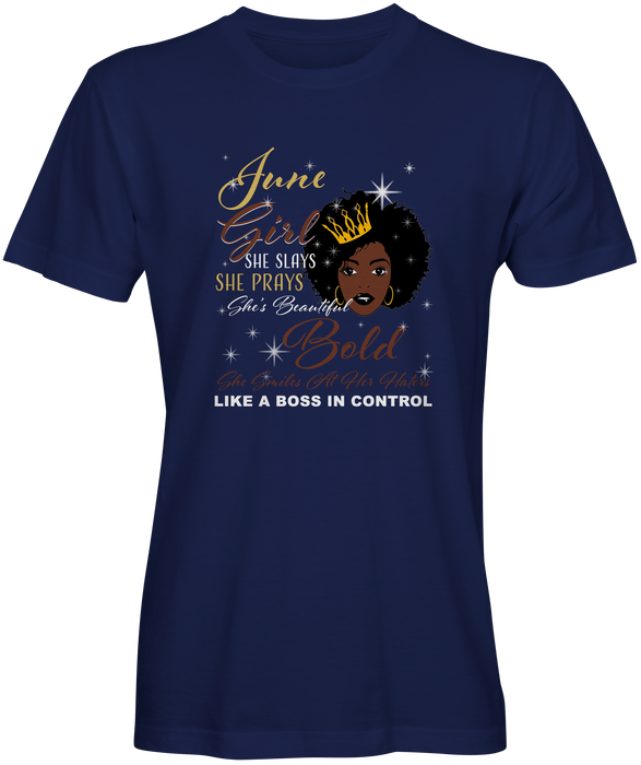 June Girl Birthday T-shirt for Sale