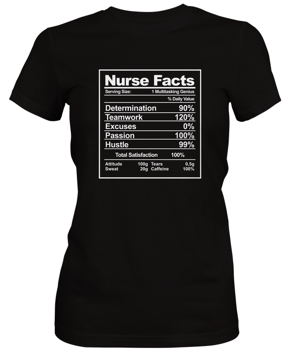 Nurse Nutrition Facts Graphic Tee 