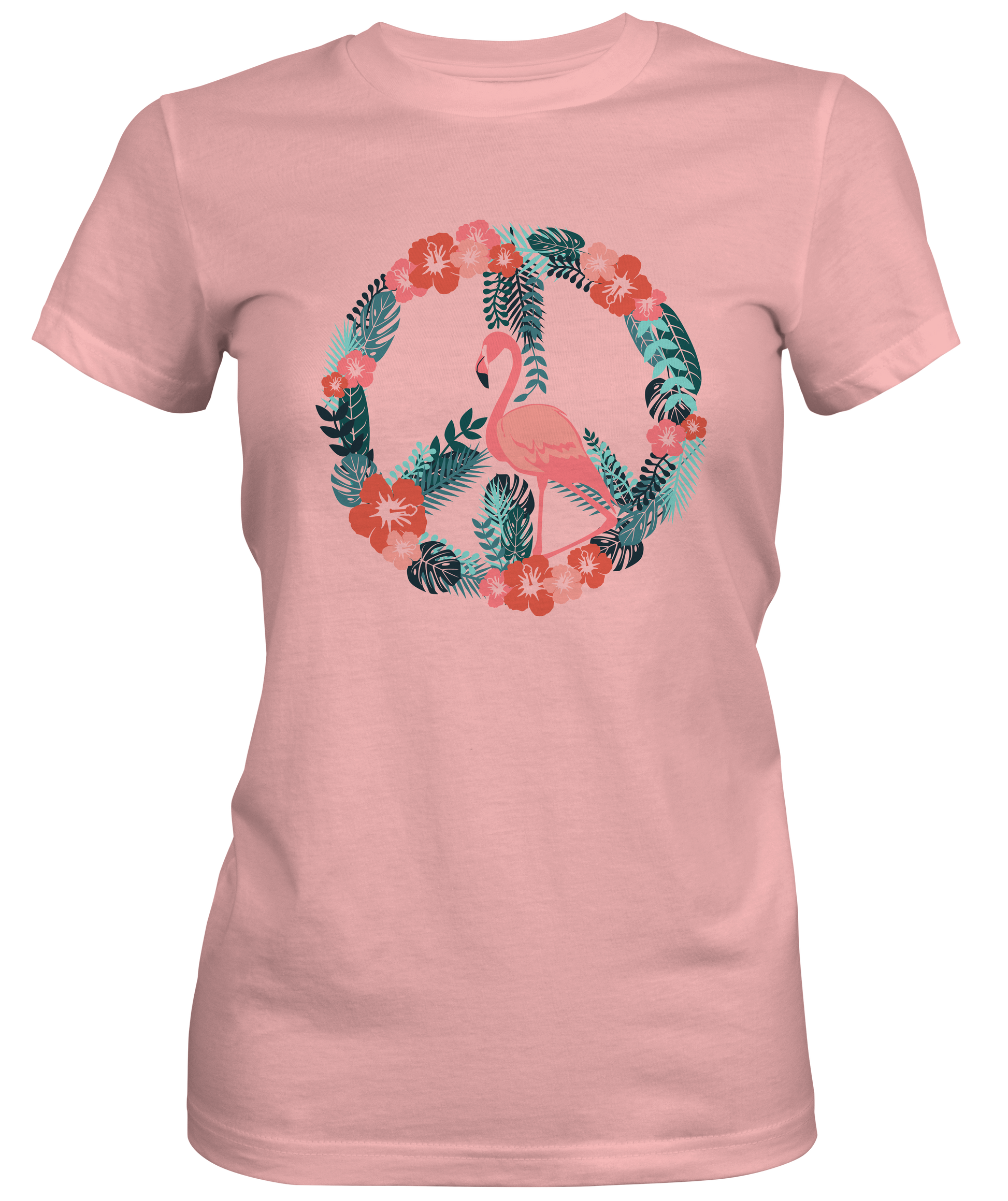 Peaceful Flamingo Inspired Ladies T-shirts
