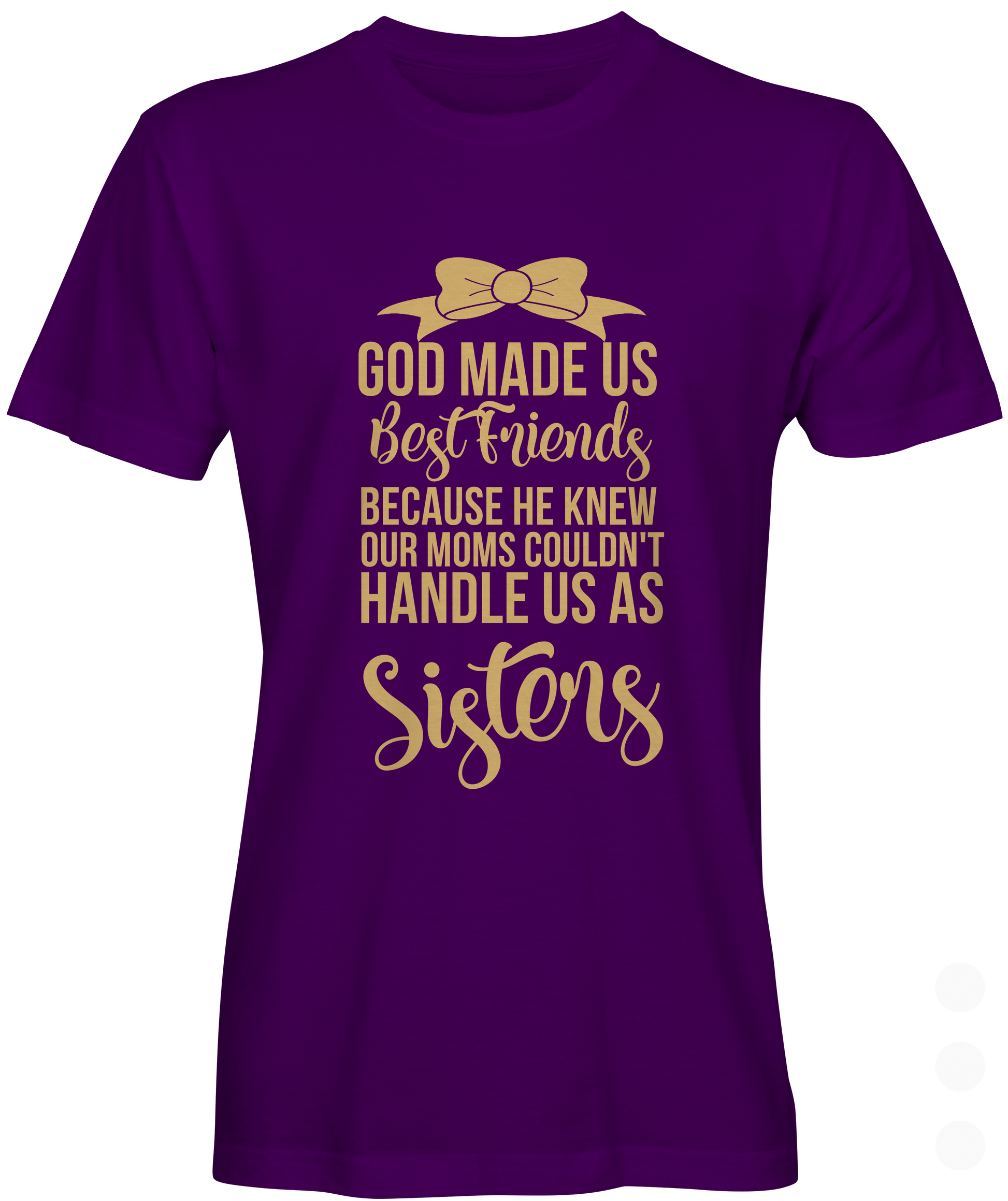 Purple t-shirt with words
