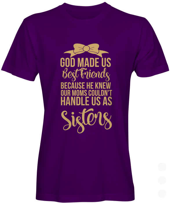 Purple t-shirt with words