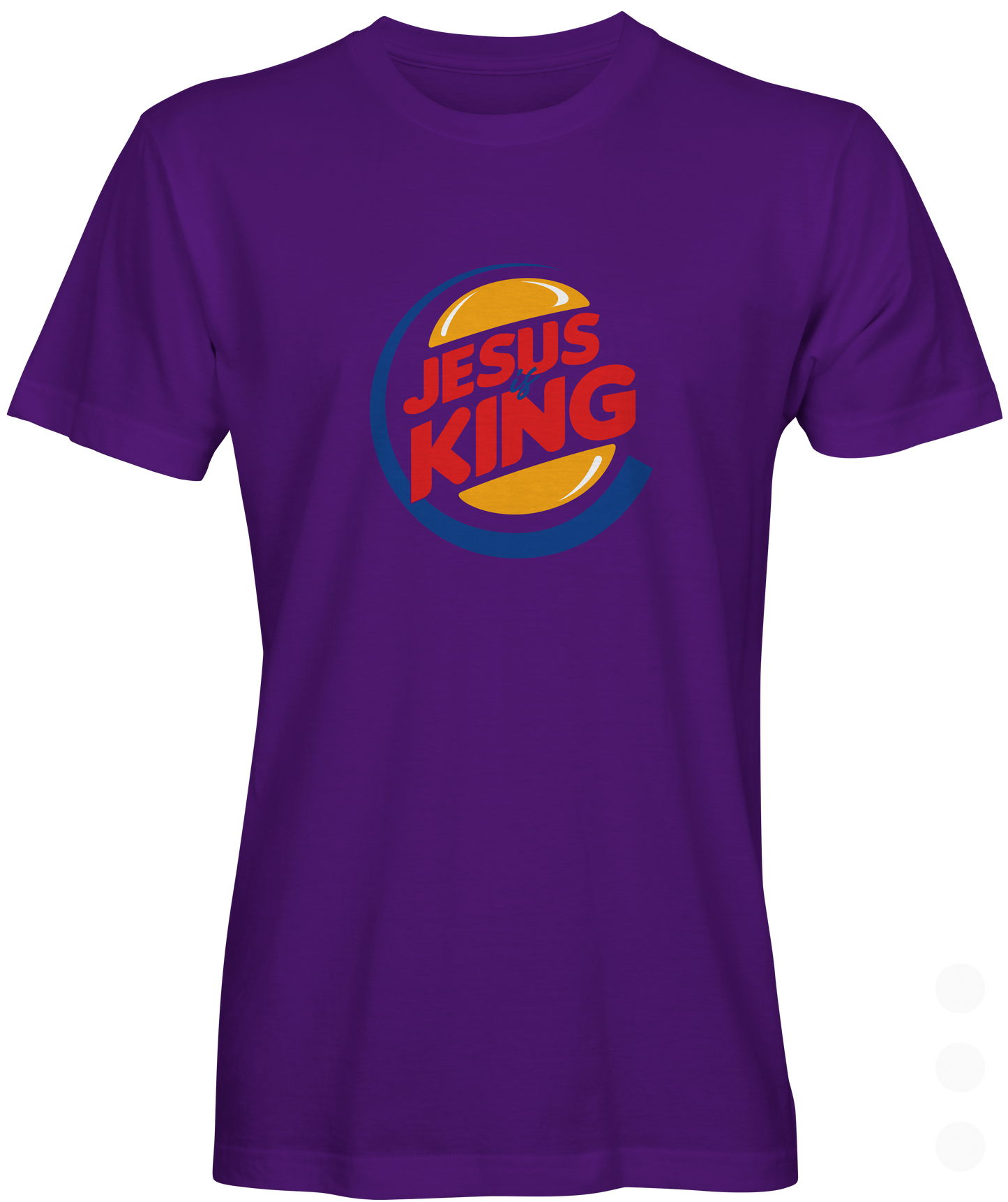 Purple T-shirt with Burger King Parody