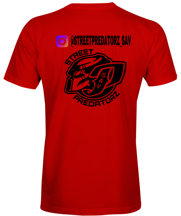 SAV PREDATORZII Red Crew Neck T-shirt