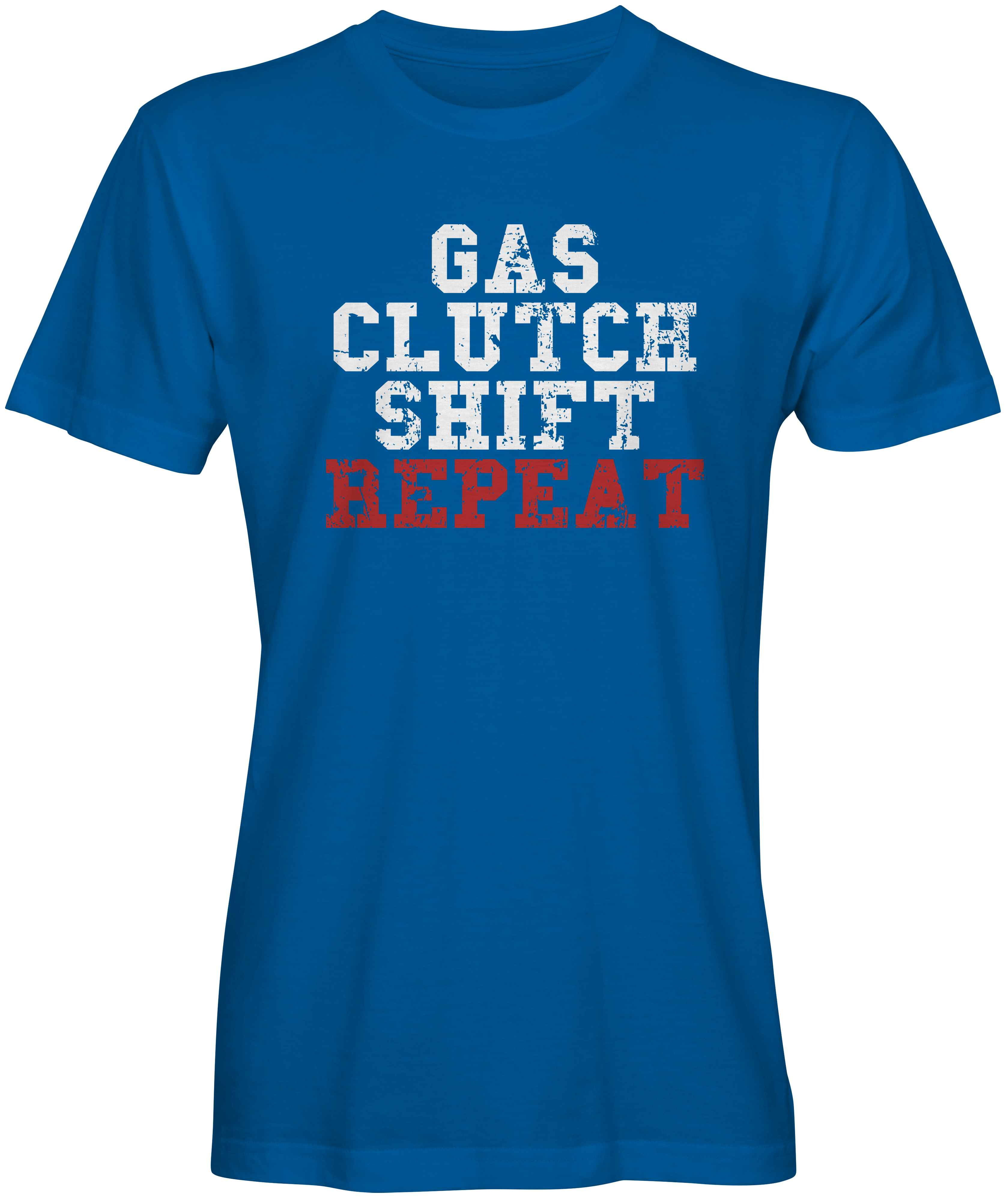 Gas Clutch Shift Repeat Royal Blue  T-shirt