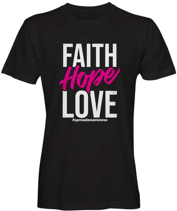 Faith Hope Love Spread Awareness Graphic Tee
