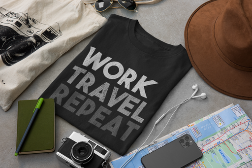 Work Travel Repeat T-shirt