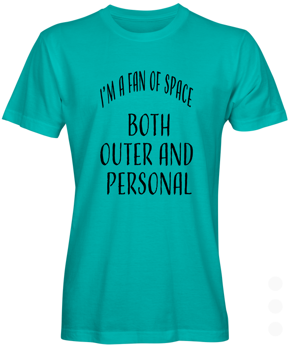 Teal unisex T-shirt with slogan 