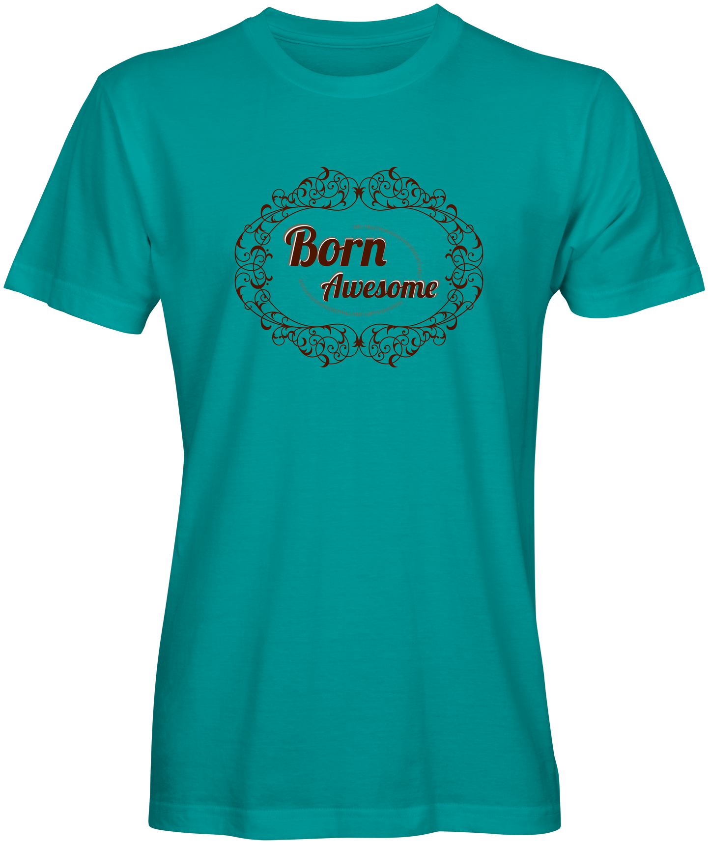 Born Awesome Slogan Tee for Sale