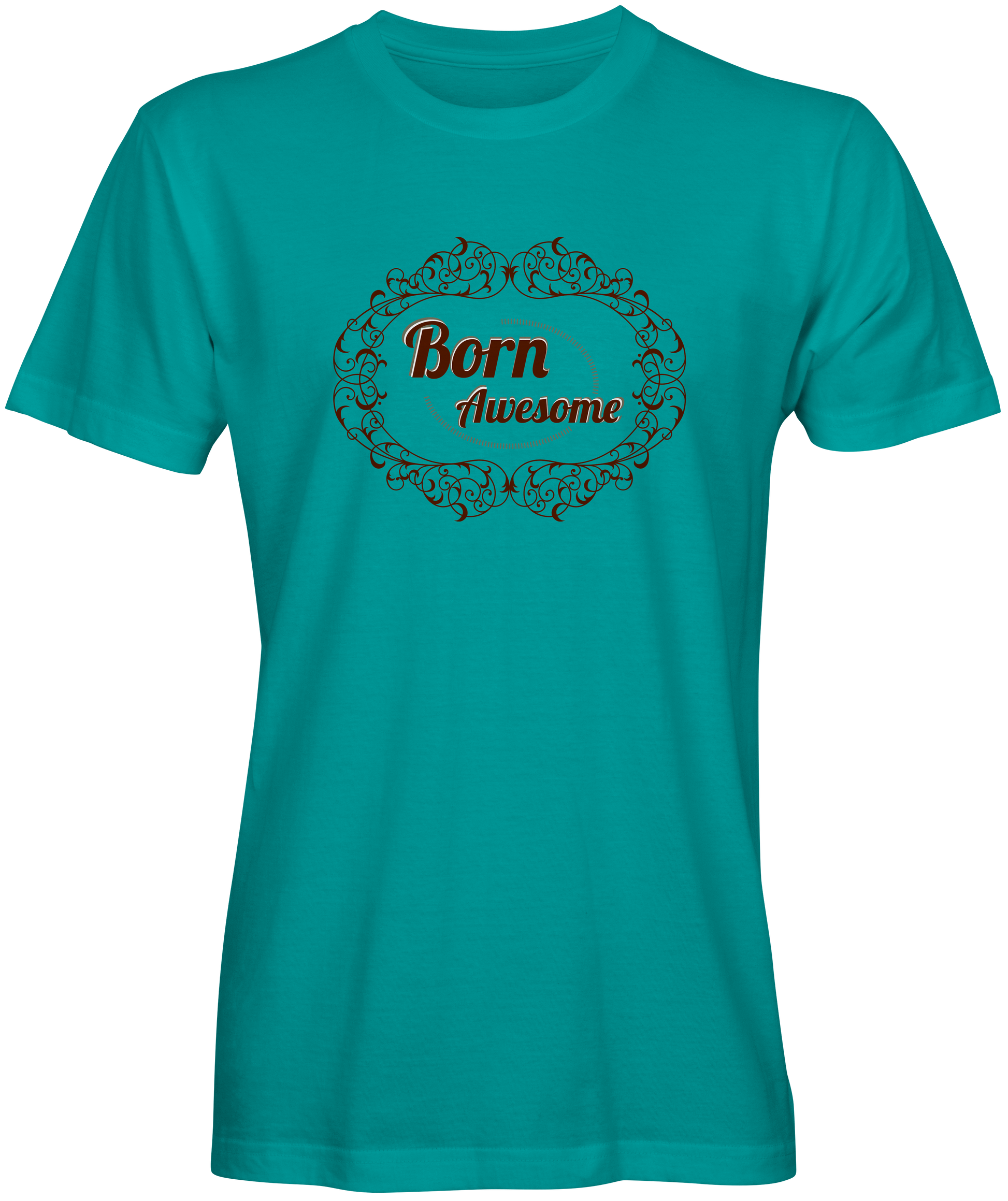 Born Awesome Slogan Tee for Sale
