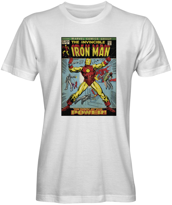 Vintage Invisible Iron Man  Crew Neck T-shirt- Fulfill4me