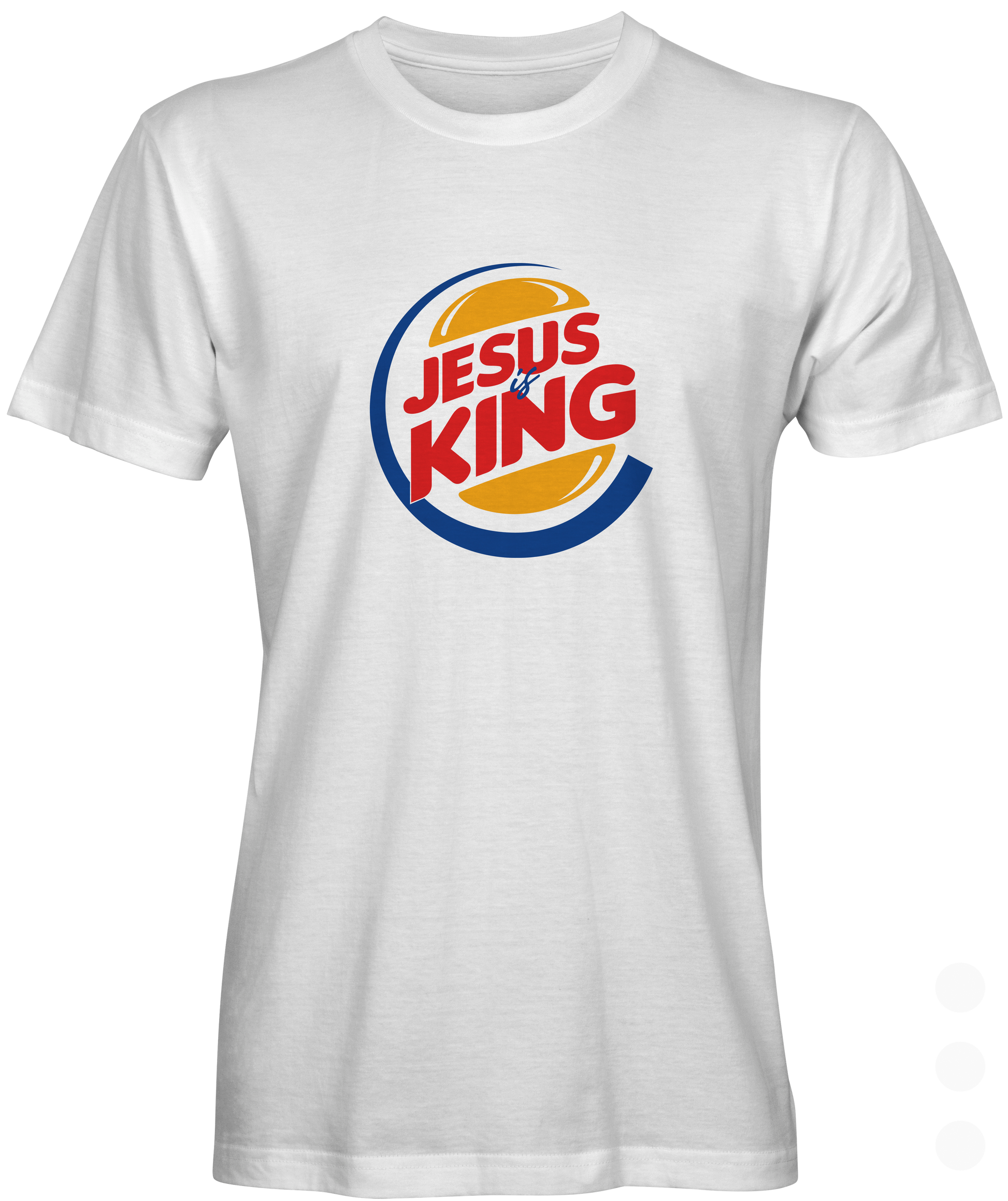 White T-shirt with Burger King Parody 