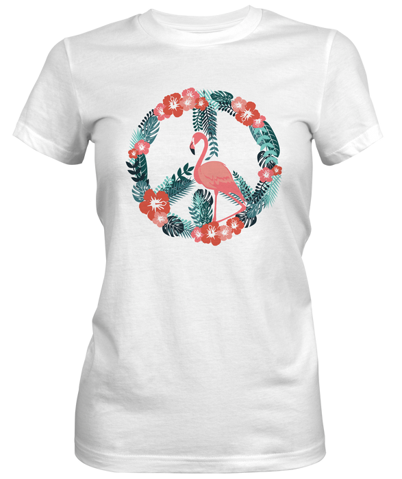 Peaceful Flamingo Inspired Ladies T-shirts