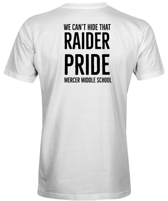 School Spirit Wear Raider Nation Tshirt- Mercer Middle School