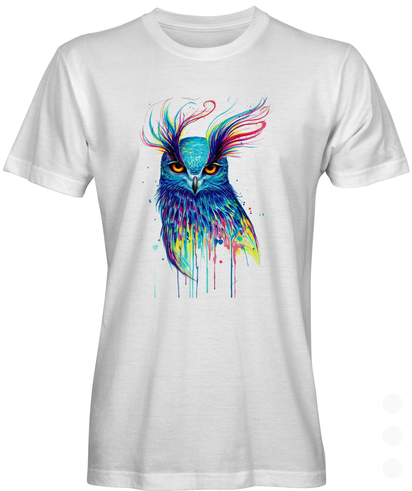 Colorful Dripping Owl Graphic Tee