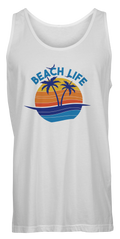 White Beach Life Tank Top