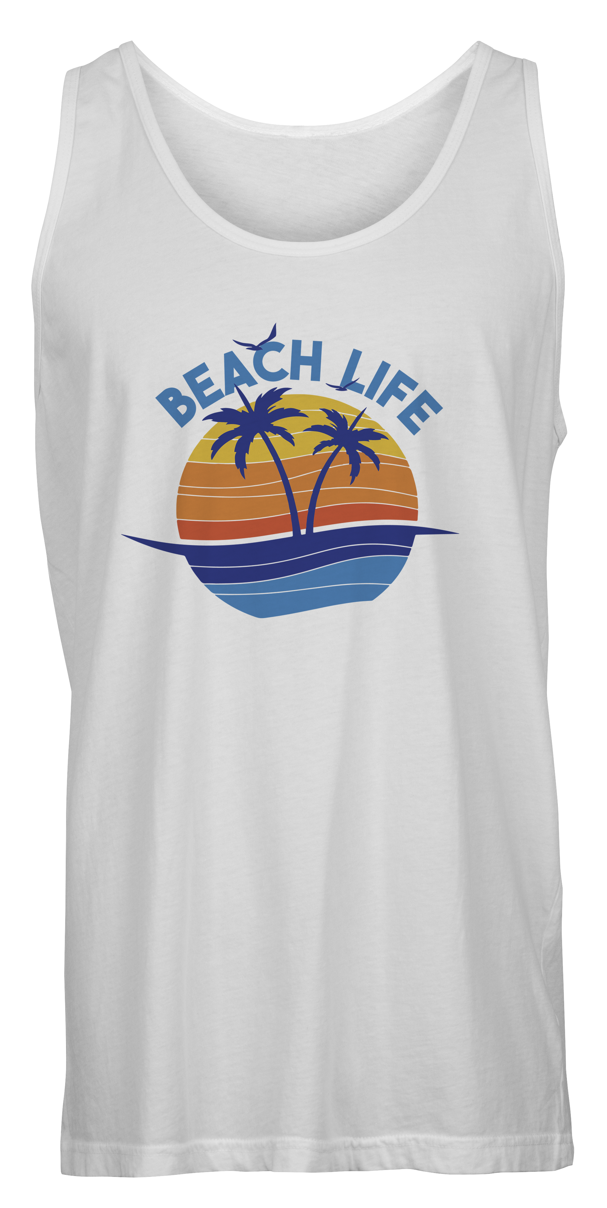 White Beach Life Tank Top