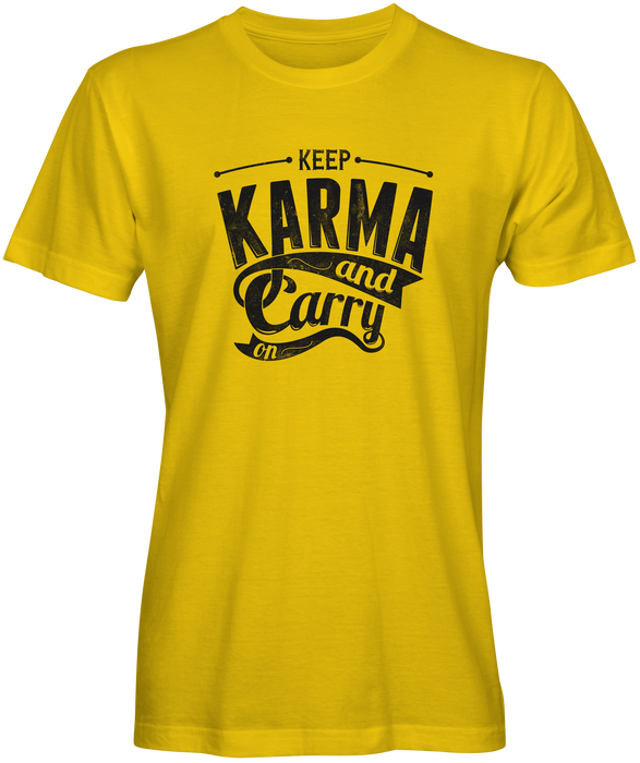 Keep Karma And Carry On Slogan Tee